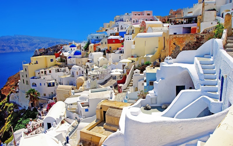 exotic, oia, 2K, greece, santorini, tropical, sea, mediteranian, cliff