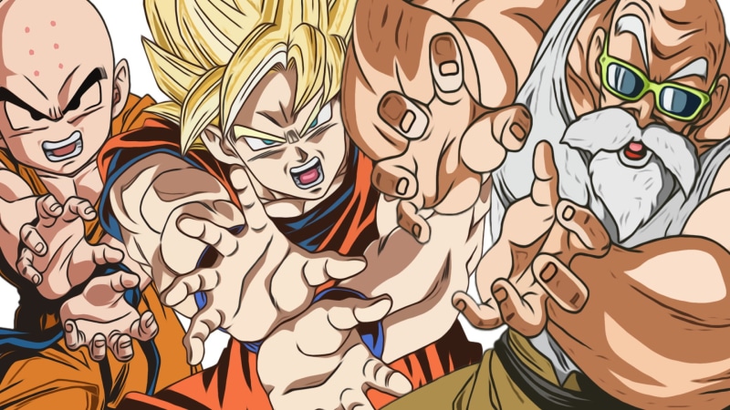 1080P, Dragon Ball, Kamehameha, Master Roshi (Dragon Ball), Super Saiyan, Krillin (Dragon Ball), Dragon Ball Super, Goku