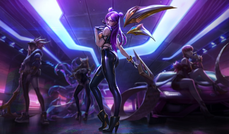 indoors, excitement, League of Legends, dancing, real people, Summoners Rift, concert, fun, stage, light - natural phenomenon, adult, KaiSa (League of Legends)