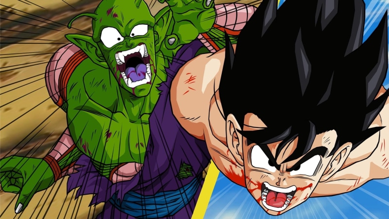z, son, goku, 1080P, low angle view, art and craft, lifestyles, nature, outdoors, people, real people, human representation, dragonball, pattern, piccolo