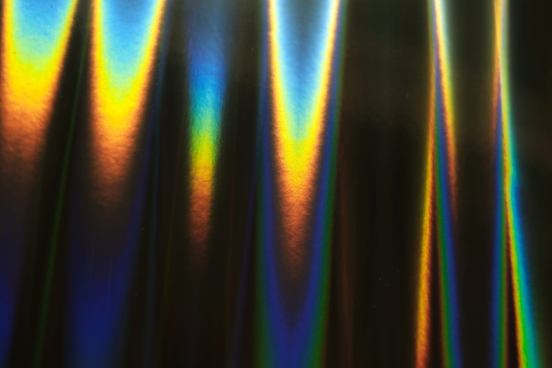 5K, backgrounds, no people, pattern, indoors, texture, reflection, shiny, vibrant color, multi colored, close-up, rainbow, glowing, light - natural phenomenon