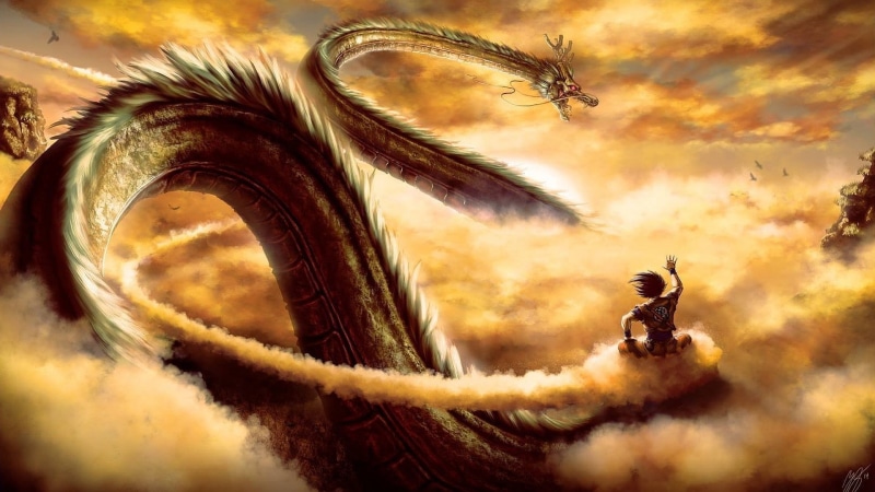 dragon, fantasy art, Dragon Ball, 1080P, Dragon Ball Super, artwork, Dragon Ball Z, Shen, Son Goku