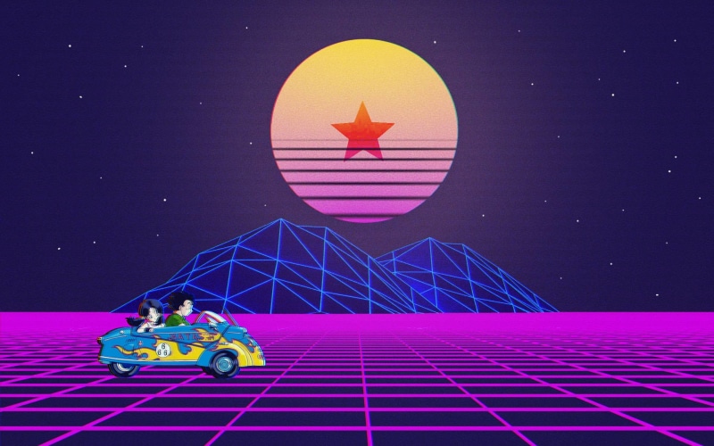 Vaporwave, Gohan (Dragon Ball), Dragon Ball Z, Videl (Dragon Ball), Dragon Ball, 1080P