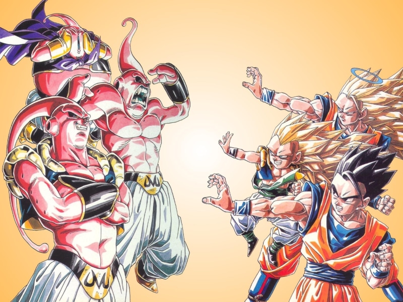 Majin Buu, Gotenks, 1080P, Gohan, Dragon Ball, Super Saiyan, Son Goku