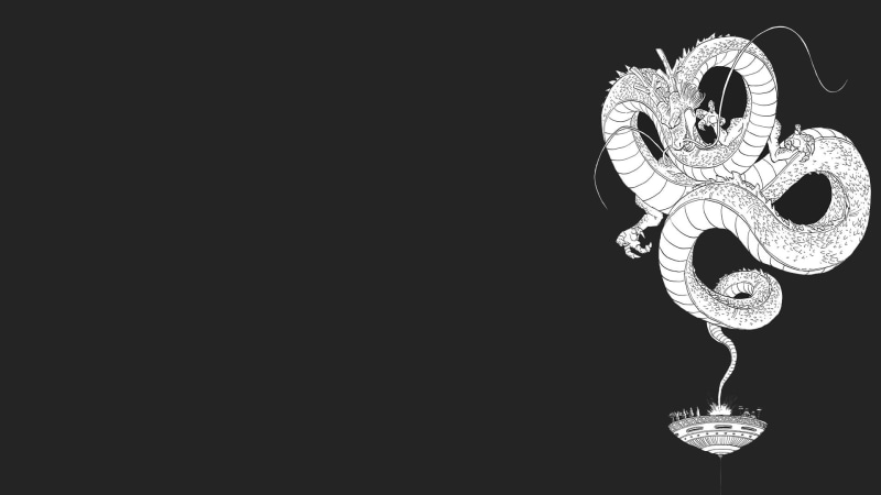 Dragon Ball Z, simple background, Dragon Ball, 1080P, manga, Shenron