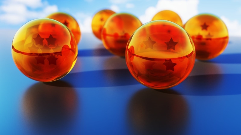 seven, still life, manga, craft, day, colored background, shadow, glass, no people, blue background, art and craft, glass - material, balls, japanese, transparent