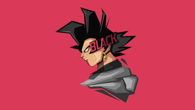 Minimal, Goku, Artwork, k, Black, 8K