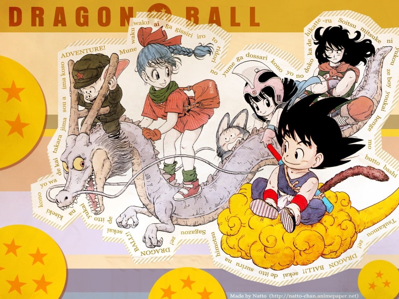Oolong, anime boys, 720P, Yamcha, anime girls, Son Goku, Dragon Ball, Chi-Chi, artwork, Young Bulma