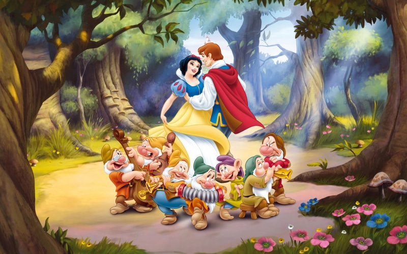 snow, dwarfs, desktop, dancing, hd, seven, white, 1080P, prince, charming