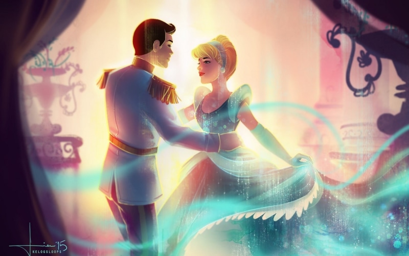 1080P, mobile, phone, cinderella, art, hd, charming, fan, disney, princess, prince, dances