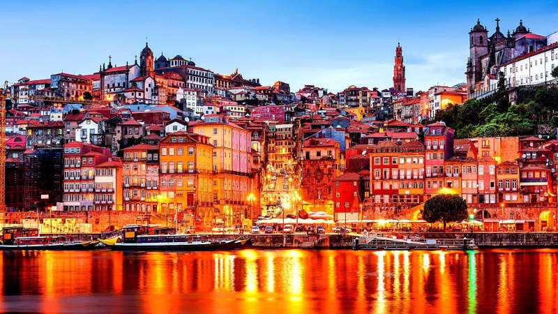 porto, town, cityscape, europe, morning, picturesque, portugal, amazing, sky, douro river, charming, 1080P, stunning, river, beautiful, dawn, skyline