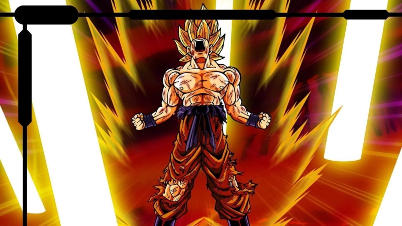 goku, built structure, 1080P, male likeness, spirituality, one person, human representation, indoors, representation, theme, belief, low angle view, religion
