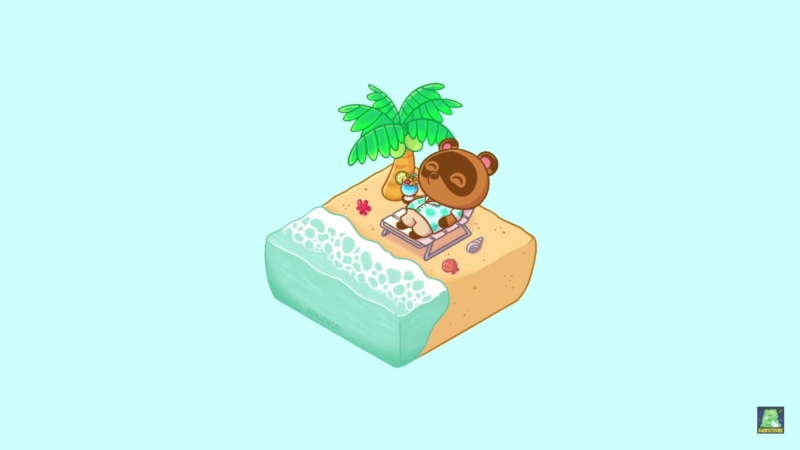 simple background, alcohol, minimalism, seashell, happy, simple, Chill Out, 1080P, YouTube, relaxing, Animal Crossing, beach, LoFi, Tom Nook, Animal Crossing New Horizons