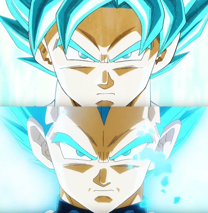 collage, digital composite, pattern, no people, Vegeta, Son Goku, animal representation, disguise, celebration, close-up, symmetry, design, creativity