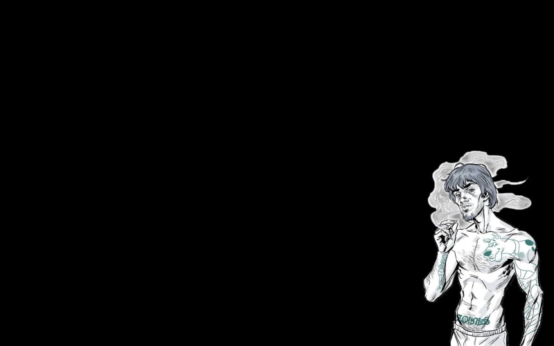 hd, shaggy, cartoon/comic, smoking, tattoo, bw, scooby, doo, black, 720P