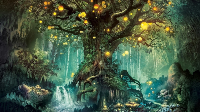 Creative, Magic, 1080P, Lights, Forest, Design, Tree