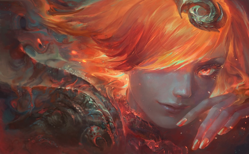 1080P, Lady of Luminosity, Fire, League of Legends, Art, lol, Lux, Elementalist