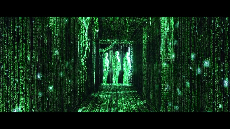 forest, transfer print, land, outdoors, lifestyles, leisure activity, real people, unrecognizable person, digital composite, green color, matrix  desktop  downloads