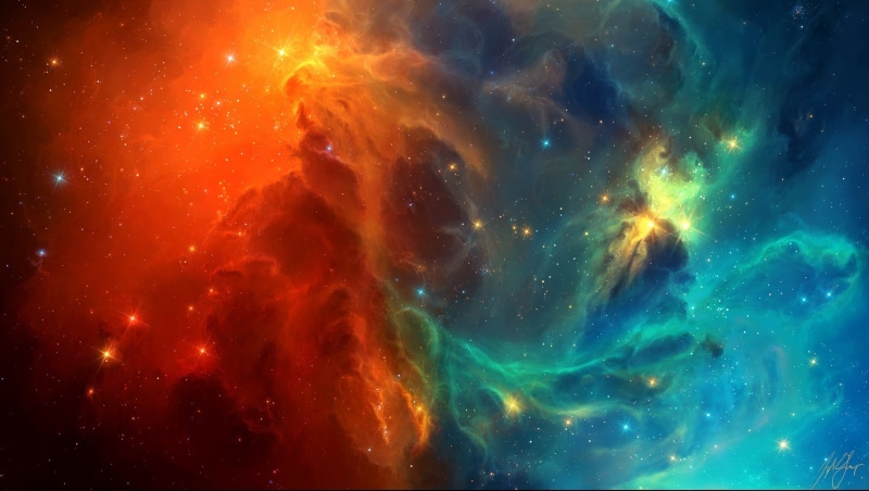 space art, digital art, 2K, TylerCreatesWorlds, galaxy, nebula, stars, space