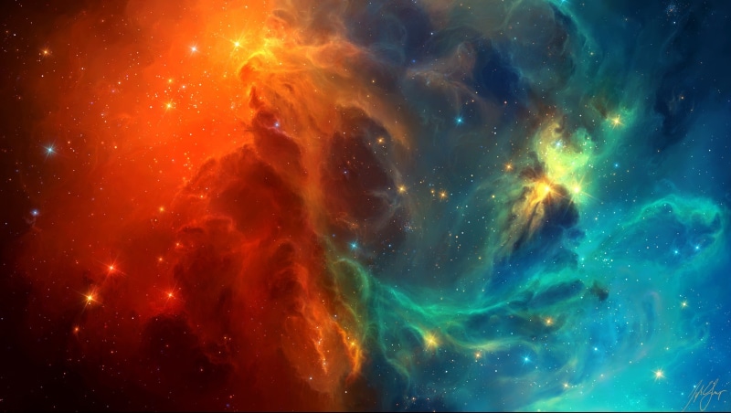 TylerCreatesWorlds, art, stars, 2K, space, nebula