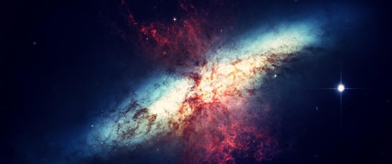 blue, red, night, nature, dry ice, arts culture and entertainment, saturated color, Messier 82, nebula, studio shot, helix, exploding, nightlife, 2K, smoke - physical structure