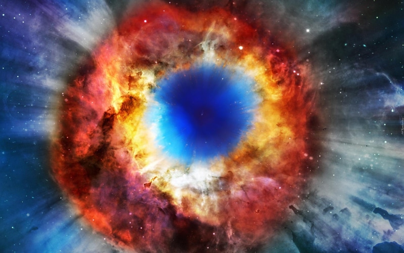 4K, explosion, space, hd, nebula, helix
