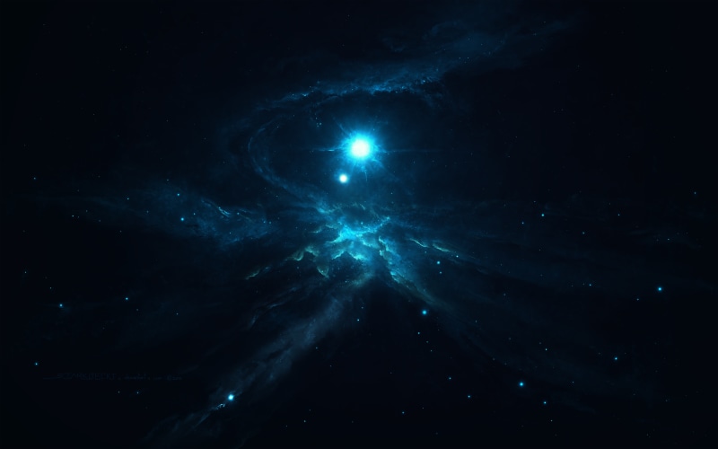 universe, Starkiteckt, dark, abstract, nebula, space, science fiction, stars, 8K, space art, galaxy