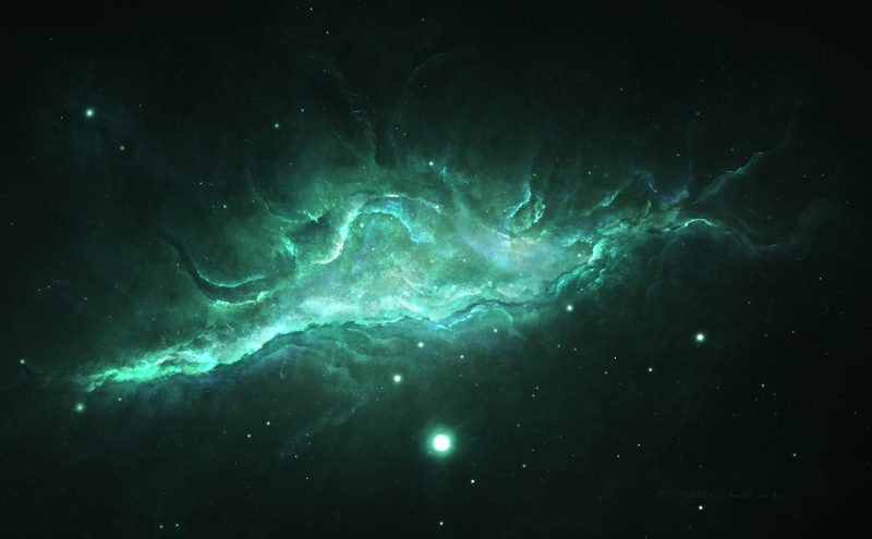 no people, ultrahd, void, backgrounds, Stars, neon, space and astronomy, tranquility, beauty in nature, astronomy, dark, spaceart, scenics - nature, Green