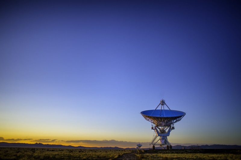 telescope, technology, aliens, satellite, desert, clear sky, socorro, dusk, 4K, space, beauty in nature, sunrise, gray, disc, sky, pointing up, built structure