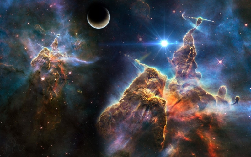 space, nebula, 2K, space art, Carina Nebula