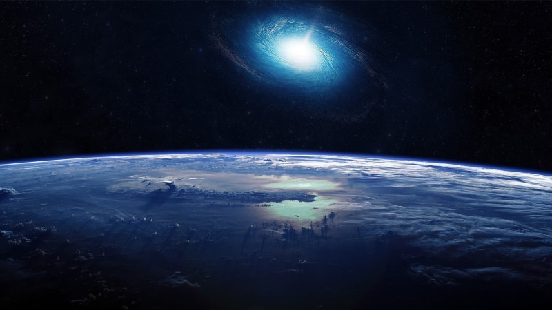 satellite view, lens flare, exploration, astrophotography, space exploration, outdoors, cloud - sky, planet earth, sea, galaxy, globe - man made object