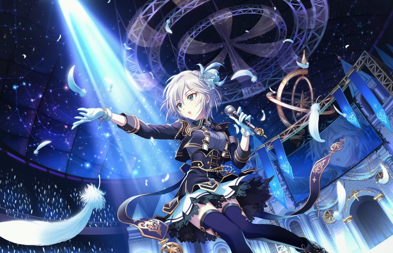music, real people, lighting equipment, performance, dj, one person, concert, indoors, stage, low angle view, The Idolmaster: Cinderella Girls Starlight Stage