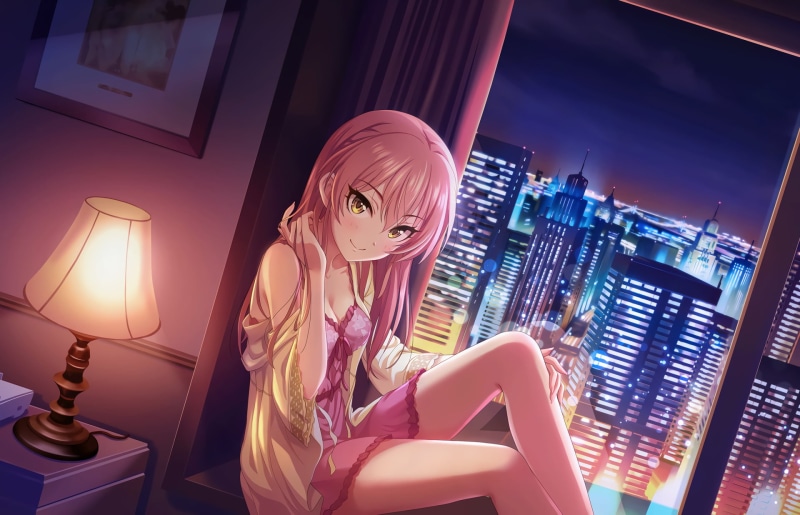 electric lamp, young adult, The Idolmaster: Cinderella Girls Starlight Stage, lifestyles, adult, women, Anime, one person, portrait, beautiful woman, looking at camera
