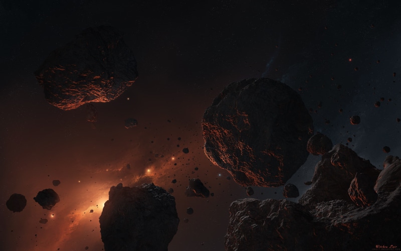 rock, hd, 2K, stars, stone, asteroid, debris, starlight, space