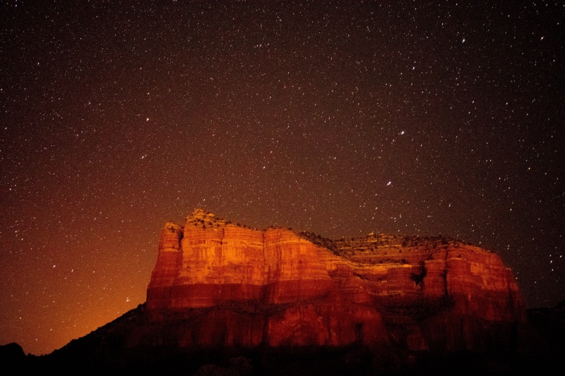 sedimentary rock, bell rock, coconino national forest, travel destinations, landscape, architecture, brown, canyon, galaxy, photo, nature backgrounds, 5K