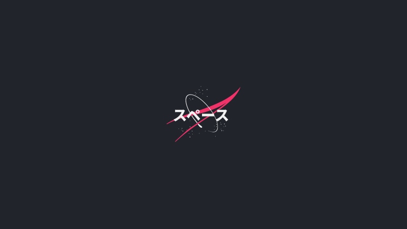 NASA, space, logo, 4K, minimalism, Japanese, digital, digital art