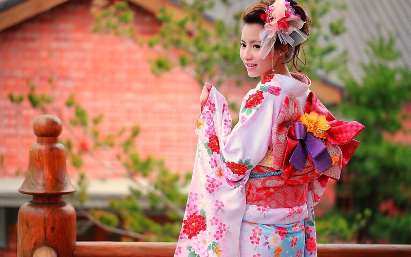 Kimono, 2K, Colorful, Girl, Japanese, Clothes, Smile