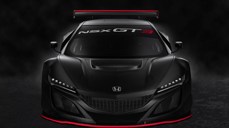 sports car, 8k uhd, honda nsx gt3, black car, 8K, honda, honda nsx