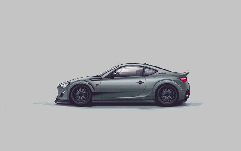 single object, Toyota 86, mode of transportation, indoors, sports car, studio shot, copy space, retro styled, cut out, car, land vehicle, motor vehicle