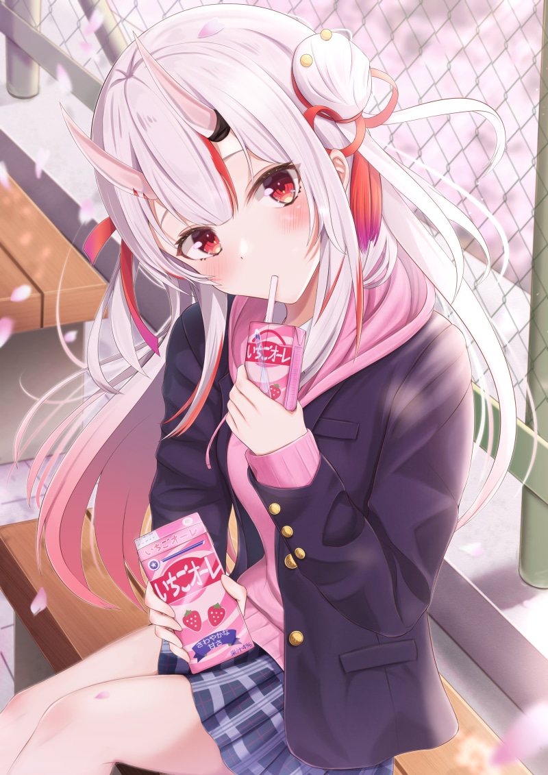 Virtual Youtuber, Nakiri Ayame, vertical, Hololive, horns, anime girls, 4K
