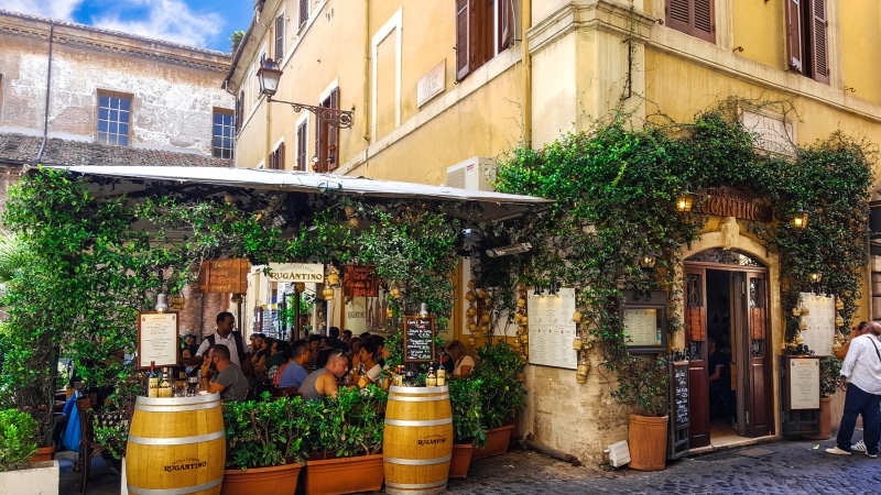 placed, ivy, building, old, europe, tree, cafe, outdoor, flower pot, residential district, scenic, italy, nature, wooden, near, town, history, cultures