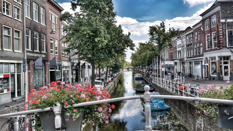 daylight, water, nature, travel, near, bridge, river, no people, boat, green, street, grey, canal, blue, flowering plant, sight, trees, cloud - sky, buildings