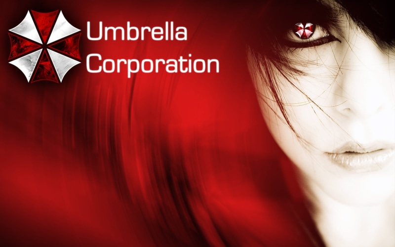 women, one person, young women, fashion, red background, indoors, hair, text, portrait, beautiful woman, emotion, close-up, body part, Umbrella Corporation