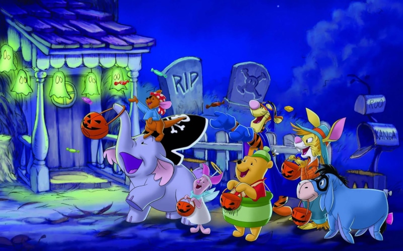 pooh, winnie, friends, winnie the pooh, cartoon, 1080P, halloween