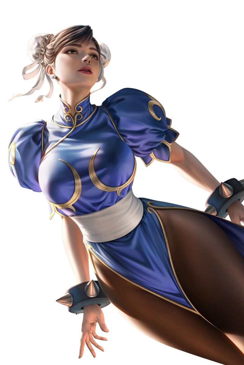 Chun-Li, 2K, white background, video game art, chun li, Video Game Warriors, Street Fighter, video games, simple background, video game girls