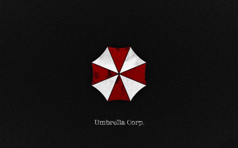 book, Umbrella, national icon, Resident Evil, evil, shape, studio shot, logo, game, 1080P, close-up, black background, film, copy space, patriotism, cross