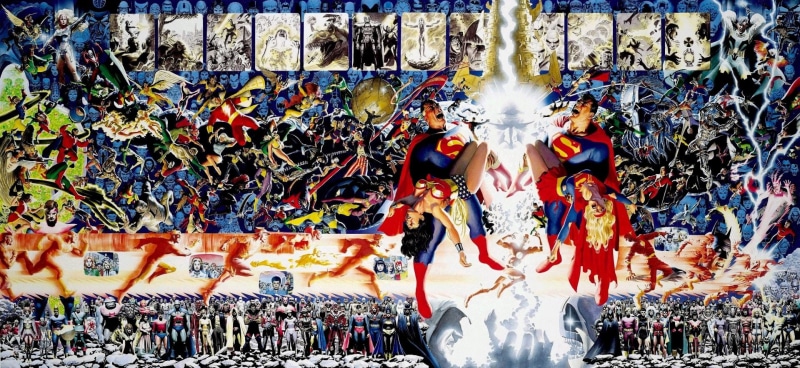 Crisis on Infinite Earths, Plastic Man, 1080P, Green Lantern, Wonder Woman, Comics, Superman, Liberty Belle, Supergirl, Flash, Deadman (DC Comics)