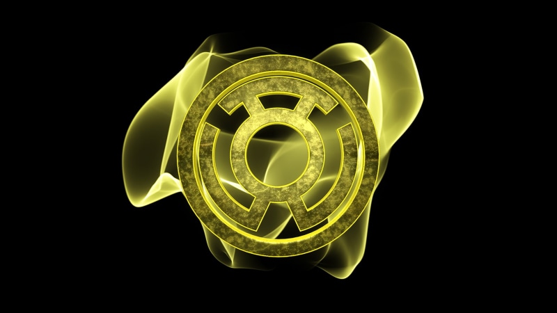 no people, pattern, gold colored, shape, illuminated, studio shot, indoors, geometric shape, lighting equipment, glowing, Green Lantern, 1080P, directly below