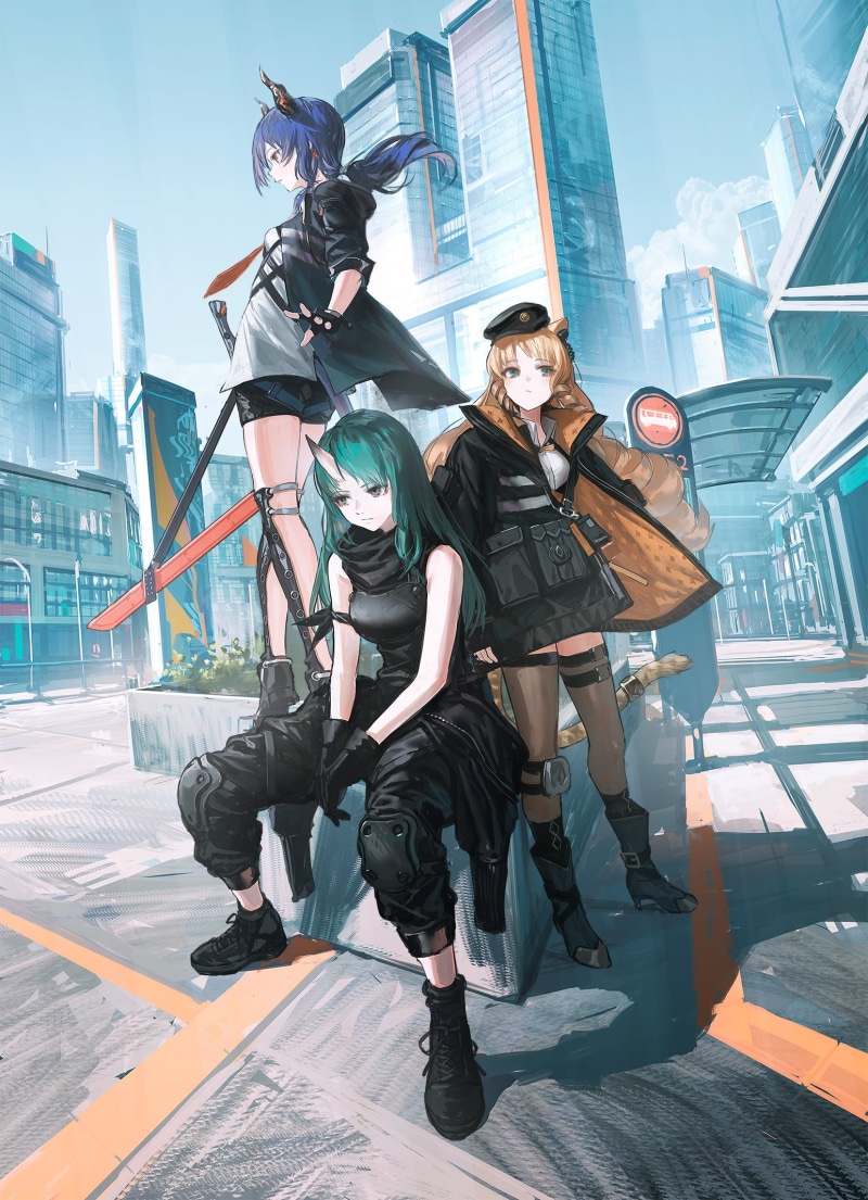 Reoen, Chen (Arknights), 1080P, Hoshiguma (Arknights), Arknights, Swire (Arknights), anime girls