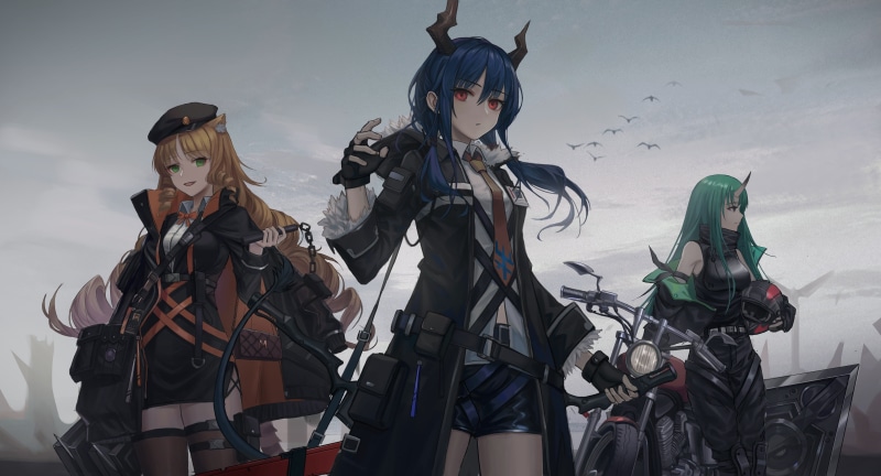 sketch (artist), Arknights, 5K, Chen (Arknights), Swire (Arknights), anime girls, anime, Hoshiguma (Arknights)